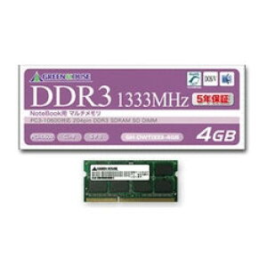 O[nEX GH-DWT1333-4GB m[gp PC3-10600 204pin DDR3 SDRAM SO-DIMM 4GB