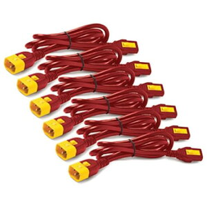 ViC_[GNgbN(APC) AP8704S-WWX340 Power Cord Kit (6 ea) Locking C13 to C14 1.2m Red