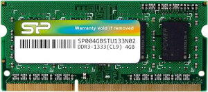 Silicon Power(VRp[) SP004GBSTU133N02 W[ 204Pin SO-DIMM DDR3-1333(PC3-10600) 4GB uX^[pbP[W