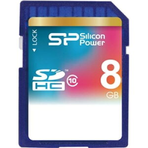 Silicon Power(VRp[) SP008GBSDH010V10 SDHC[J[h 8GB (Class10) @5Nۏ
