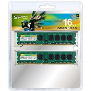 Silicon Power(VRp[) SP016GBLTU133N22 W[ 240Pin DIMM DDR3-1333(PC3-10600) 8GB×2g uX^[pbP[W