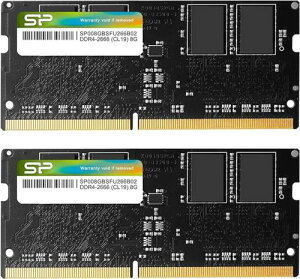 Silicon Power(VRp[) SP016GBSFU266B22 [W[ 260pin SO-DIMM DDR4-2666iPC4-21300j 8GB×2g uX^[pbP[W
