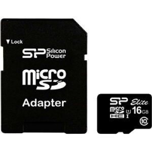 Silicon Power(VRp[) SP016GBSTHBU1V10SP yUHS-1ΉzmicroSDHCJ[h 16GB Class10 5Nۏ