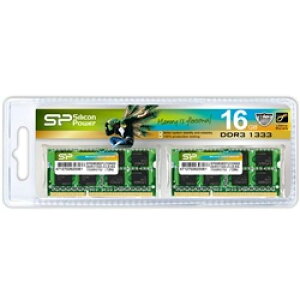 Silicon Power(VRp[) SP016GBSTU133N22 W[ 204Pin SO-DIMM DDR3-1333(PC3-10600) 8GB×2g uX^[pbN