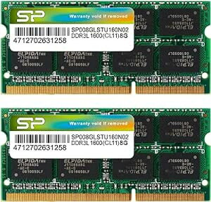 Silicon Power(VRp[) SP016GLSTU160N22 y1.35VdzW[ 204Pin SO-DIMM DDR3L-1600(PC3L-12800) 8GB×2g uX^[pbN