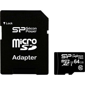 Silicon Power(VRp[) SP064GBSTXDU3V10SP yUHS-1ΉzmicroSDXCJ[h 64GB Class10 UHS Class3 Ǎ90MB/s 80MB/siőlj