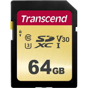 Transcend TS64GSDC500S SDXCJ[h Class10 UHS-I U3 V30 MLC 64GB
