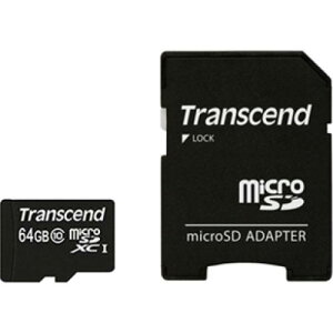Transcend TS64GUSDXC10 64GB microSD w/ adapter Class10