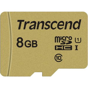 Transcend TS8GUSD500S microSDHCカード Class10 UHS-I U1 MLC搭載 8GB (SDカード変換アダプタ付き)