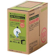 ELECOM LD-GPAL/BU100RS LANケーブル/CAT6A対応/EU RoHS指令準拠/コネクタ無し/単線/リレックス/100m/ブ…