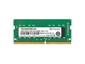 Transcend TS3200HSB-8G PCメモリ 8GB DDR4 3200 SO-DIMM 1Rx8 1Gx8 CL22 1.2V