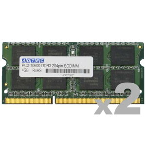 ADTEC ADS10600N-H4GW DDR3-1333 204pin SO-DIMM 4GB×2 ȓd