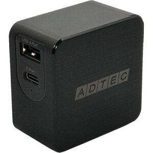 ADTEC APD-A065AC-BK Power DeliveryΉ GaN AC[d/65W/USB Type-A 1|[g Type-C 1|[g/ubN