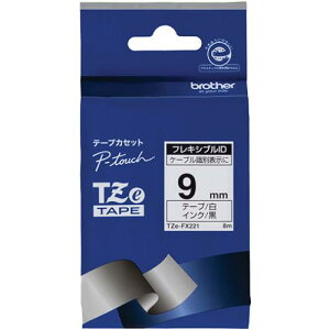 brother TZe-FX221 �y�u���U�[�����z�s�[�^�b�` ���~�l�[�g�e�[�v TZe-FX221 ��9mm (������/��/�t���L�V�u��ID)
