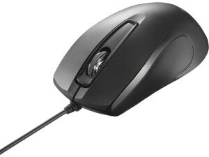 BUFFALO BSMBU110BK 3�{�^�� �L�� BlueLED ���ϋv �R�� �}�E�X �u���b�N