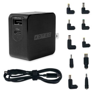 ADTEC APD-A065AC-wM-BK Power DeliveryΉ GaN AC[d/65W/USB Type-A 1|[g Type-C 1|[g/ubN  }`vOP[uZbg