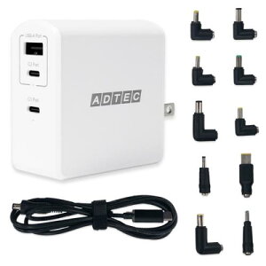 ADTEC APD-A105AC2-wM-WH Power DeliveryΉ GaN AC[d/105W/USB Type-A 1|[g Type-C 2|[g/zCg  }`vOP[uZbg