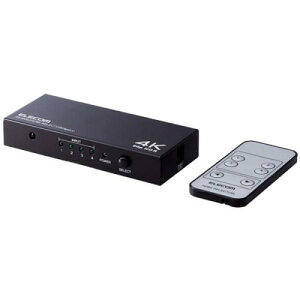 ELECOM DH-SW4KP41BK HDMIؑ֊/4K60PΉ/4|[g/41o/pRt/ubN