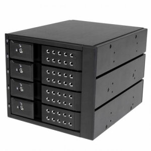 StarTech.com HSB4SATSASBA 4x3.5C`SAS2.0/SATA3.0n[hfBXNhCuΉoCbNCi[gCsvzbgXbvΉ3x5C`xCHDD[oubN