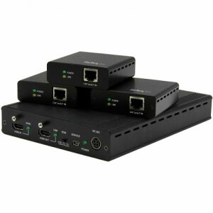 StarTech.com ST124HDBT HDBaseT�K�i�Ή�3�|�[�gHDMI�G�N�X�e���_�[(������)�Z�b�g���M�@1���M�@3��CAT5�P�[�u���Ή�1x3HDMI�X�v���b�^�[4K2K�Ή��ő�35m(UltraHD)/�ő�70m(HD1080p)