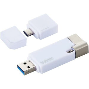 ELECOM MF-LGU3B128GWH LightningUSB/USB3.2(Gen1)/USB3.0Ή/128GB/Type-CϊA_v^t/zCg