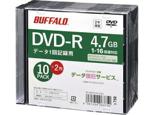 BUFFALO RO-DR47D-012CWZ ���w���f�B�A DVD-R PC�f�[�^�p 4.7GB �@�l�`���l������ 10��+2��