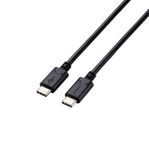 ELECOM U2C-CC5PC20NBK USB2.0�P�[�u��/C-C�^�C�v/�F�ؕi/USB Power Delivery�Ή�/5A�o��/100W/�R���p�N�g�R�l�N�^/2.0m/�u���b�N