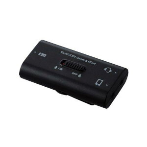 ELECOM HSAD-GMMA10BK �Q�[�~���O�A�i���O�~�L�T�[/4�Ƀ�3.5mm/PlayStation(R)4/5/NINTENDO SWITCH(TM)�Ή�/�u���b�N
