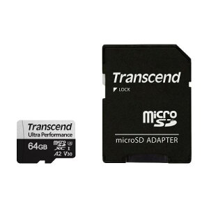 Transcend TS64GUSD340S microSDXC Class10 UHS-I U3 V30 A2 64GB (SDカード変換アダプタ付き)