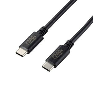 ELECOM U2C-CCPE20NBK USB2.0P[u/C-C^Cv/Fؕi/USB Power DeliveryΉ/240W/2.0m/ubN