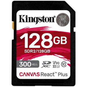 Kingston SDR2/128GB SDXCJ[h 128GB UHS-II V90 Canvas React Plus SD Card