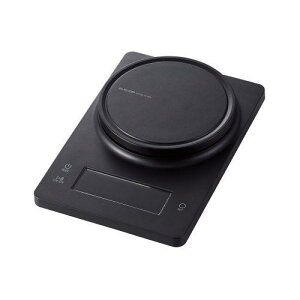 ELECOM HCS-KS04BK �h���b�v�X�P�[��/�R�[�q�[��p�^�C�}�[�@�\����/�v��+�^�C�}�[�v�������\��/����E�J�E���g���t/�ő�2kg/�ŏ�0.1g�\��/�o�b�N���C�g�t/�u���b�N