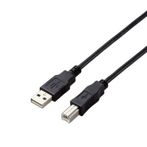 ELECOM U2C-AB10BK/ID USB2.0�P�[�u��/A-B�^�C�v/�d�l�Œ�/1m/�u���b�N