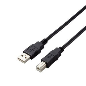 ELECOM U2C-AB30BK/ID USB2.0�P�[�u��/A-B�^�C�v/�d�l�Œ�/3m/�u���b�N
