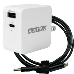 ADTEC APD-A065AC-wK50-WH Power DeliveryΉ GaN AC[d/65W/USB Type-A 1|[g Type-C 1|[g/zCg  dynabook K50/K60p[dP[uZbg