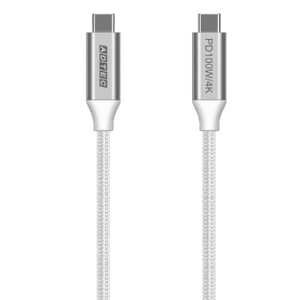ADTEC APC-V1010CC-4KU3G2-W USB Type-C to C �P�[�u�� (4K�E100W�o�� / 10Gbps / 1.0m) �z���C�g
