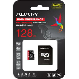 ADATA AUSDX128GUI3V30SHA2-RA1 microSDXCカード 128GB UHS-I U3 CLASS10 高耐久仕様 SD変換アダプター付属/2年保証