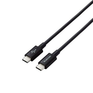 ELECOM MPA-CCYS03NBK USB Type-C to USB Type-C�P�[�u��/USB Power Delivery�Ή�/���炩�ϋv/0.3m/�u���b�N