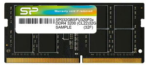 Silicon Power(VRp[) SP032GBSFU320F02 W[ 260pin DDR4-3200 PC4-25600 CL22 1.2V Non-ECC SODIMM 32GB