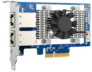 QNAP QXG-10G2T/A 2ポート 10GbE 10GBASE-T/NBASE-T LANカード (QXG-10G2T、組込)