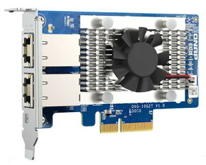 QNAP QXG-10G2T/F 2�|�[�g 10GbE 10GBASE-T/NBASE-T LAN�J�[�h (QXG-10G2T�A�P��)