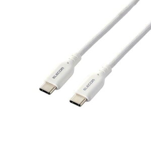 ELECOM MPA-CCSSM15WH USB Type-C to USB Type-C�P�[�u��/USB Power Delivery�Ή�/�V���R�����b�V���^�C�v/1.5m/�z���C�g