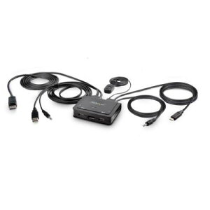 StarTech.com C2-D46-UAC-CBL-KVM KVMXCb`/2|[g/VOj^[/4K60HzDisplayPort/nCubhڑ(USB-A/DisplayPortUSB-CDPAlt[h)
