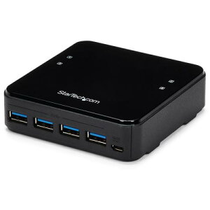 StarTech.com HBS304A24A 4x4ΉUSB3.0Ӌ@틤LXCb`4̃Rs[^4̎Ӌ@ɃANZXPC4䋤LUSB3.0ؑ֊Mac/Windows/LinuxΉ