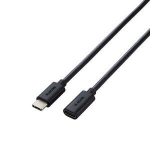 ELECOM MPA-ECC10BK USB2.0�����P�[�u��/C-C���X�^�C�v/USB Power Delivery�Ή�/�m�[�}��/1.0m/�u���b�N