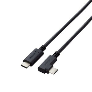 ELECOM U2C-CCLY10NBK USB2.0�P�[�u��/C-C�^�C�v/�F�ؕi/USB Power Delivery�Ή�/L���R�l�N�^/���炩/1.0m/�u���b�N