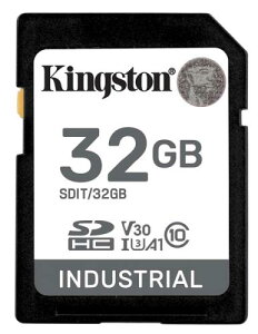 Kingston SDIT/32GB 32GB SDHC Industrial -40 to 85 C10 UHS-I U3 V30 A1 pSLC