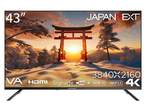 y@llzJAPANNEXT JN-V43UHDR-U tfBXvC 43^/3840×2160/HDMI×3/ubN/Xs[J[FL/2Nۏ