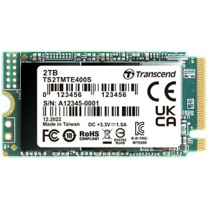 Transcend TS2TMTE400S 2TB PCIe SSD 400S M.2 2242 PCIe Gen3x4 NVMe 3D