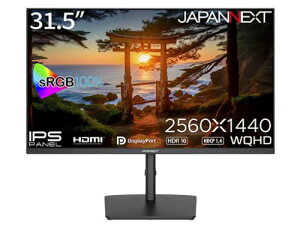 �y�@�l�l������zJAPANNEXT JN-IPS315WQHDR-HSP �t���f�B�X�v���C 31.5�^/2560×1440/HDMI×2�ADP×2/�u���b�N/�X�s�[�J�[�F��/2�N�ۏ�